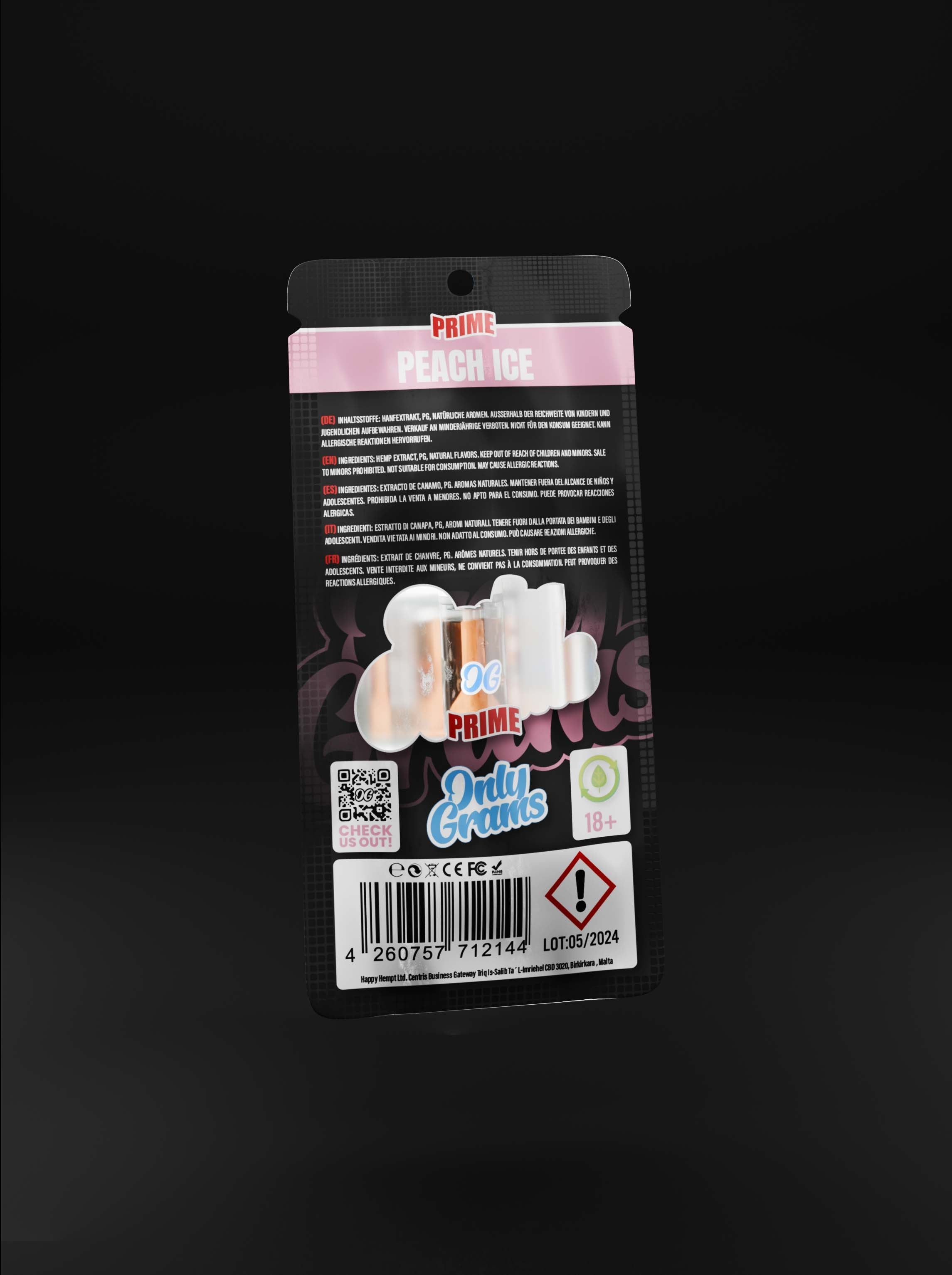 Peach Ice CBD Kartusche - OnlyGrams