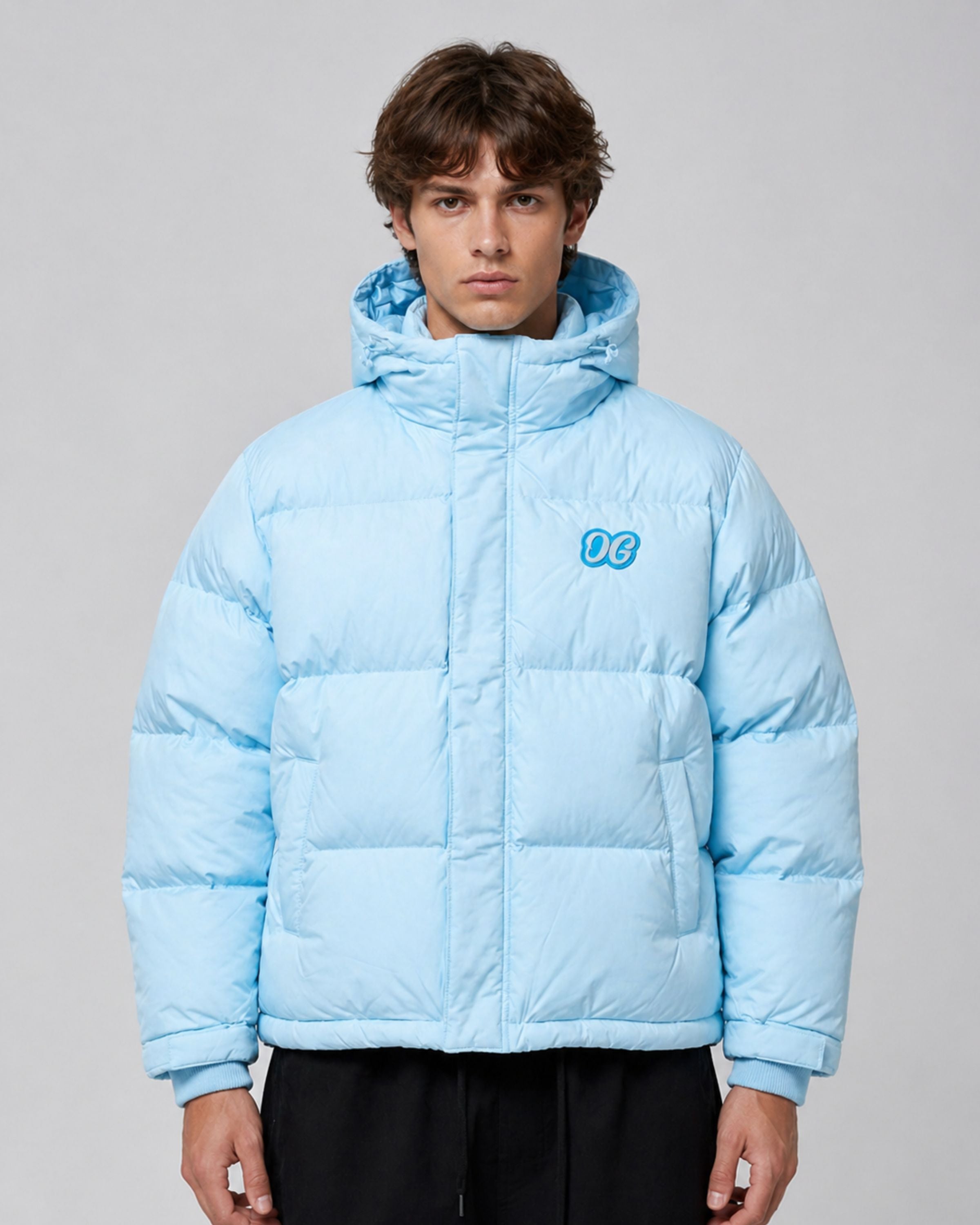 OnlyGrams Duck Down Jacke – Ice Blue - OnlyGrams