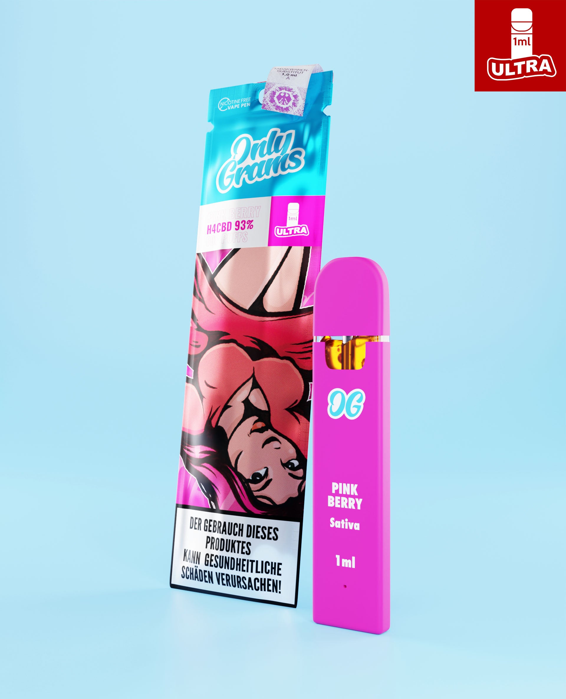 H4CBD Vape Disposable | Pink Berry (Sativa) | Ultra
