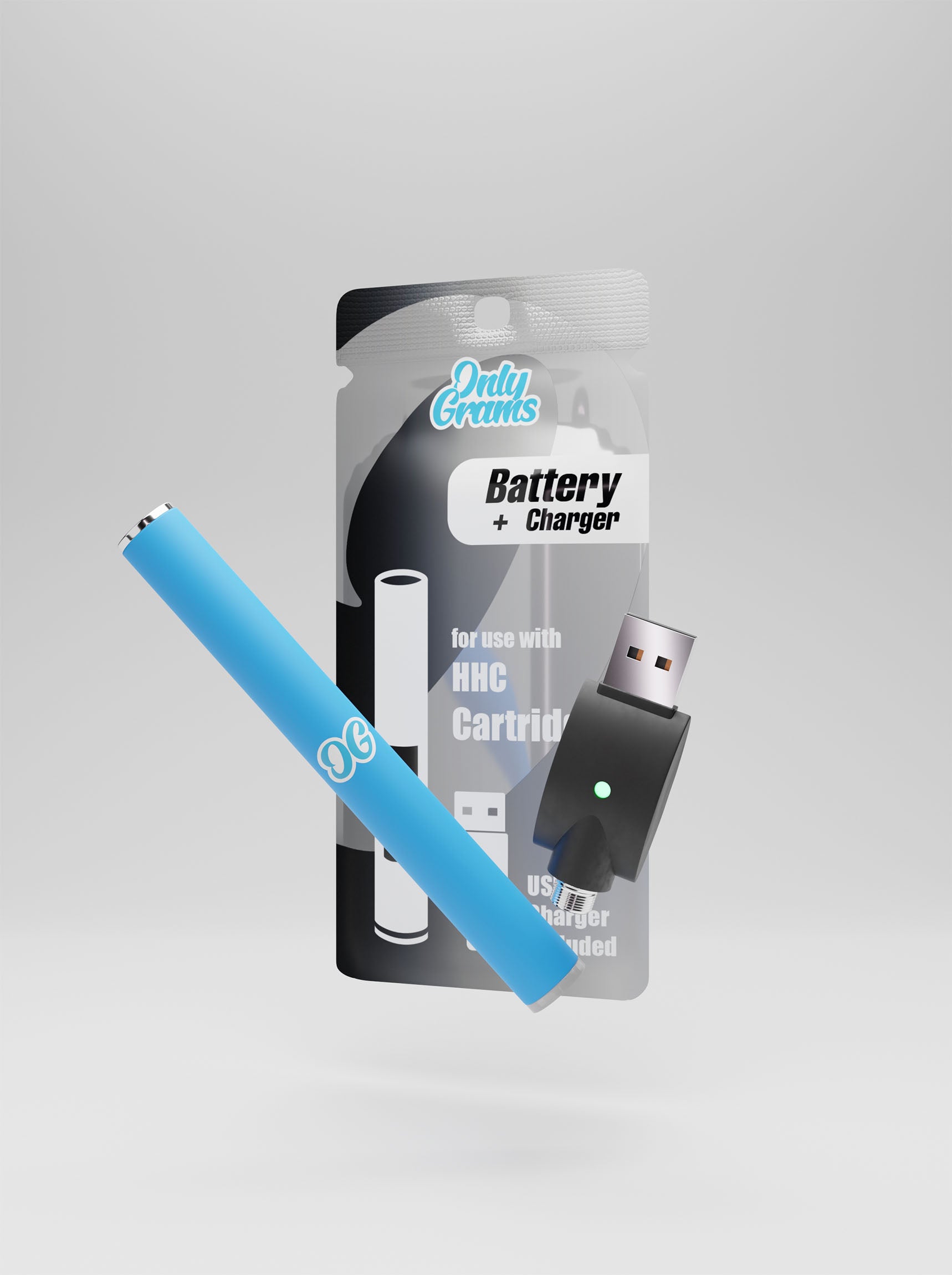 HHC cartridge battery carrier + charging adapter