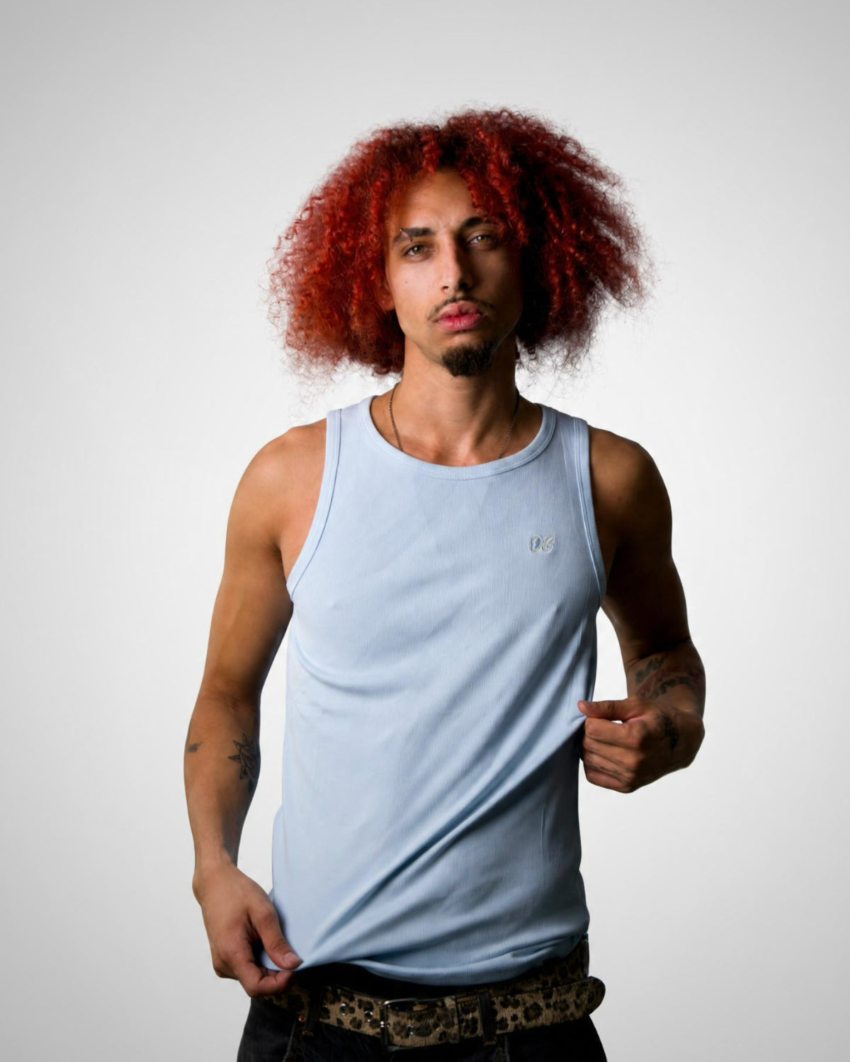 Slim Fit Tanktop – Baby Blau
